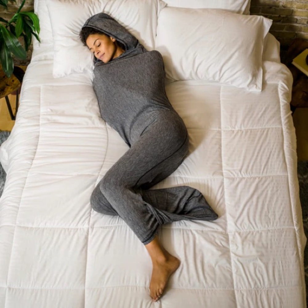 Cozy Gray Hooded Sleepwear for Women
